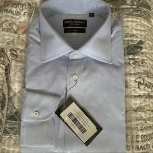 Spier & Mackay Slim Fit Light Blue Dress Shirt 16.5/33
